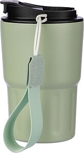 Nerezový dvoustěnný hrnek, 320 ml, jemně zelená
