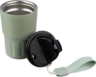 Nerezový dvoustěnný hrnek, 320 ml, jemně zelená