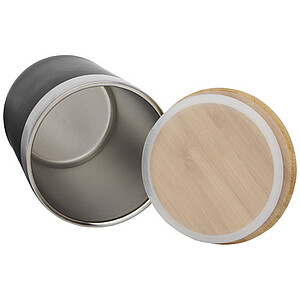 Nerezový termohrnek 300ml s bambusovým víčkem, černý