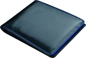 NESTOR Velká peňeženka na cestovní doklady, kůže, modré lemování - peněženka s vlastním potiskem