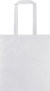 Netkaná nákupní taška z RPET, bílá - taška s vlastním potiskem