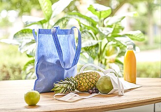 Netkaná nákupní taška z RPET, modrá