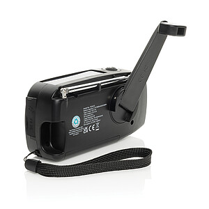 Nouzové rádio RCS z recyklovaného plastu, černá