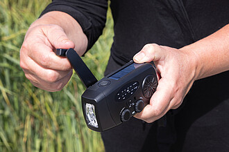 Nouzové rádio RCS z recyklovaného plastu, černá