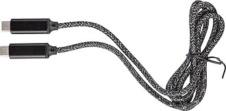 Nylonový nabíjecí kabel 100W, bílá - reklamní předměty