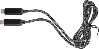 Nylonový nabíjecí kabel 100W, černá