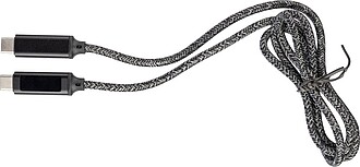 Nylonový nabíjecí kabel 65W, černá