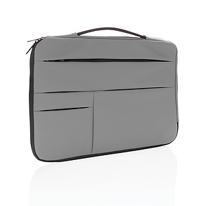 Obal na 15,6" notebook z hladkého PU, šedá - reklamní předměty