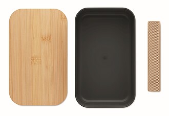 Obědová krabička z PLA, 1000ml, černá - reklamní předměty