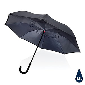 Oboustranný deštník Impact AWARE™ RPET 190T, průměr 105 cm, antracitová - reklamní deštníky