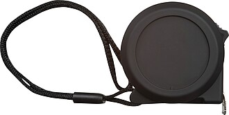 Ocelový svinovací metr s plastovým krytem 3m, černá