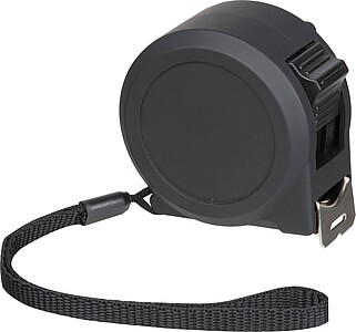 Ocelový svinovací metr s plastovým pouzdrem 5m, černá