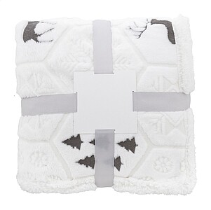 OFERA Luxusní dvouvrstvá vánoční deka, šedá - vánoční reklamní předměty