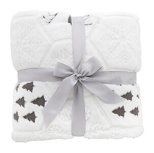 OFERA Luxusní dvouvrstvá vánoční deka, šedá