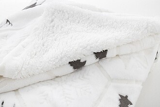 OFERA Luxusní dvouvrstvá vánoční deka, šedá