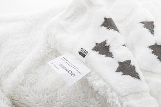 OFERA Luxusní dvouvrstvá vánoční deka, šedá