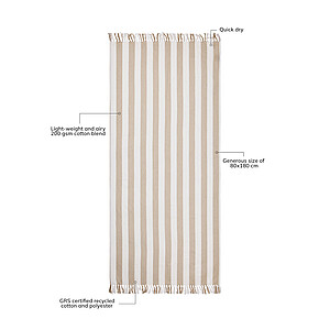 Osuška z recyklované bavlny, béžová