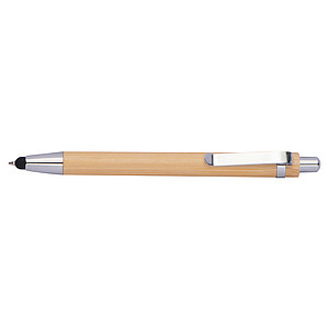 Otočné kuličkové kovové pero s korkovým detailem - propisky s potiskem