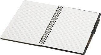 OURENS Sada zápisníku z kamenného papíru a kuličkového mazacího pera, černá