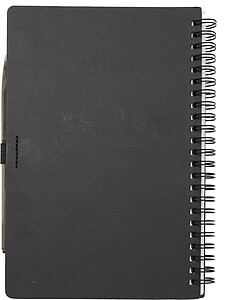 OURENS Sada zápisníku z kamenného papíru a kuličkového mazacího pera, černá