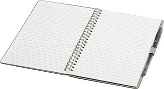 OURENS Sada zápisníku z kamenného papíru a kuličkového mazacího pera, šedá