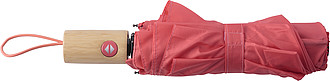 OWEN Skládací automatický deštník z RPET materiálu, červená