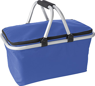 OXFORD BASKET Skládací nákupní košík ze tkaného materiálu, modrá - ekologické reklamní předměty