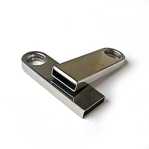 PALOMA Mini USB 2.0 flash disc, kapacita 8 GB, gunmetal s potiskem