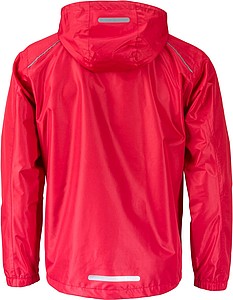 Pánská bunda do deště James & Nicholson RAIN, červená, L