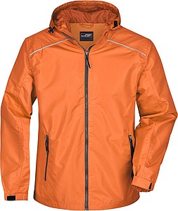 Pánská bunda do deště James & Nicholson RAIN, oranžová, M