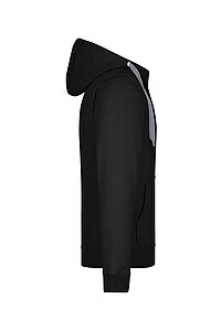 Pánská mikina James & Nicholson Doubleface, černá/šedá, velikost 3XL