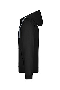 Pánská mikina James & Nicholson Doubleface, černá/šedá, velikost S