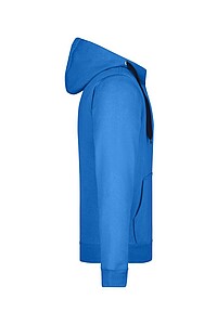 Pánská mikina James & Nicholson Doubleface, modrá/námořní modrá, velikost 3XL