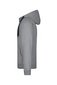 Pánská mikina James & Nicholson Doubleface, šedá/námořní modrá, velikost S