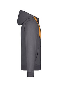 Pánská mikina James & Nicholson Doubleface, šedá/oranžová, velikost 3XL