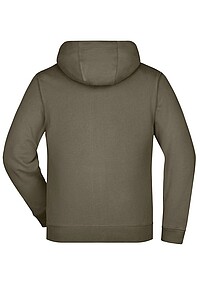 Pánská mikina James & Nicholson Doubleface, vojenská zelená/limetková, velikost 3XL