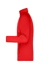 Pánská mikina James & Nicholson Stretchfleece, červená, velikost L