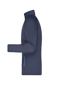 Pánská mikina James & Nicholson Stretchfleece, námořní mosdrá, velikost S