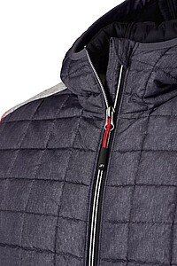 Pánská mikina James & Nicholson, světle šedý melír/antracitová, velikost L