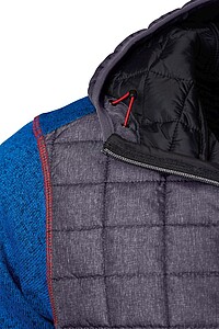 Pánská mikina James & Nicholson, světle šedý melír/antracitová, velikost L