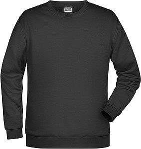 Pánská mikina James Nicholson sweatshirt men, černá, vel. M - potisk mikin