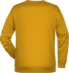 Pánská mikina James Nicholson sweatshirt men, tmavě žlutá, vel. L