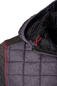 Pánská mikina James & Nicholson, tmavě šedý melír/antracitová, velikost L