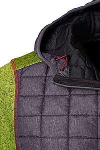 Pánská mikina James & Nicholson, zelený melír/antracitová, velikost L