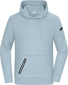 Pánská mikina s kapucí DAIBER INTERLOCK, světle modrá, XL