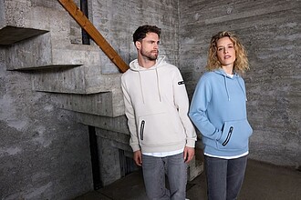 Pánská mikina s kapucí DAIBER INTERLOCK, světle modrá, XL