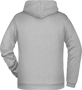 Pánská mikina s kapucí James Nicholson sweat hoodie men, tmavě šedý melír, vel. M