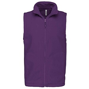 Pánská mikrofleecová vesta Kariban fleece vest men, fialová, vel. 3XL - vesta s potiskem