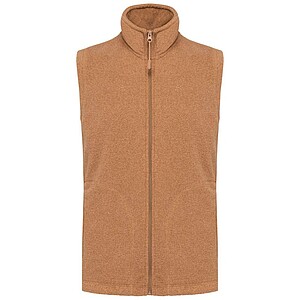 Pánská mikrofleecová vesta Kariban fleece vest men, hnědý melír, vel. 3XL