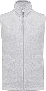 Pánská mikrofleecová vesta Kariban fleece vest men, sv. šedý melír, vel. S